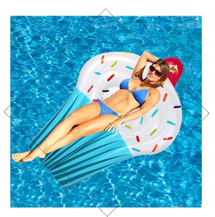Extra Thick PVC Swimming Ring - Cake Design Inflatable Float For Adults & Kids (Pool Beach Water Park Use Heavy-Duty 0.4mm Material)_voghion.com