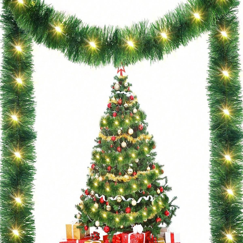 Kreative Hängedekoration für Weihnachtstreppen aus Rattan, fünfzackiger Stern mit bunten Streifen, buntes Band aus Rattan für das Frühlingsfest_voghion.com