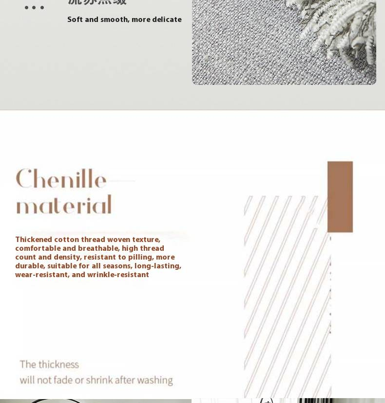 Modern Minimalist Sofa Cover With Fun Letter Print - Thick Chenille Fabric, Non-Slip Sofa Protector For Sectional, Loveseat Large Couches_voghion.com