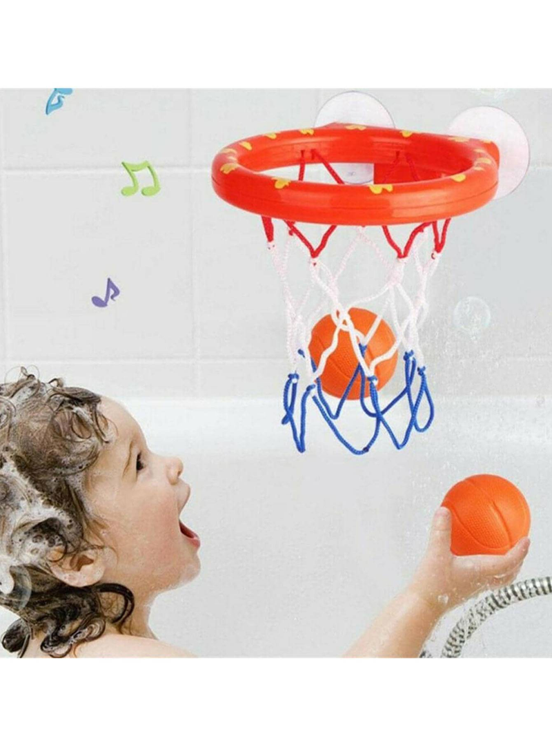 Dinosaur & Shark Bath Basketball Hoop Set - Fun Water Toys For Toddlers With 3 Floating Balls, Bathtub & Outdoor Play_voghion.com