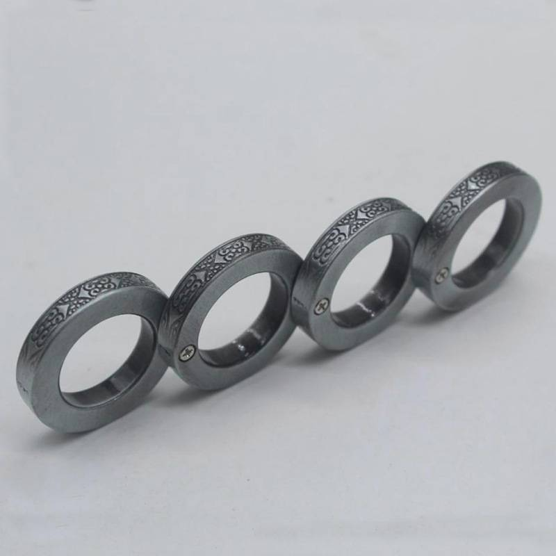 Zinc Alloy Multi-Finger Brass Knuckles Ring Multi-Finger Brass Knuckles 12*3.4*0.6 Cm Suitable For Self-Defense And Professional Fighting_voghion.com