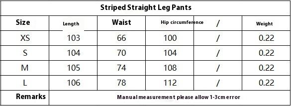 Women's 2024 summer new striped loose shirt straight leg pants set_voghion.com