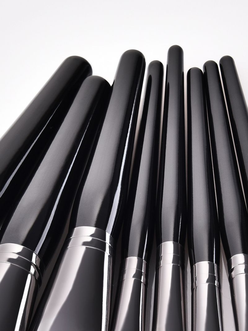 8 new black large makeup brush set_voghion.com