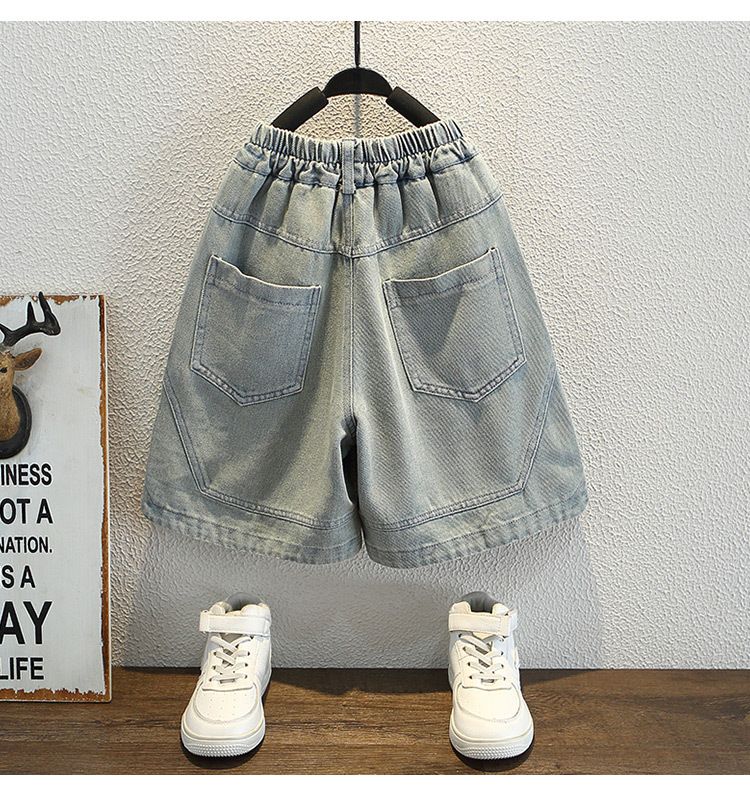 Short en jean pour garçon, fin, été 2025, nouveau short d'été tendance pour petit garçon_voghion.com