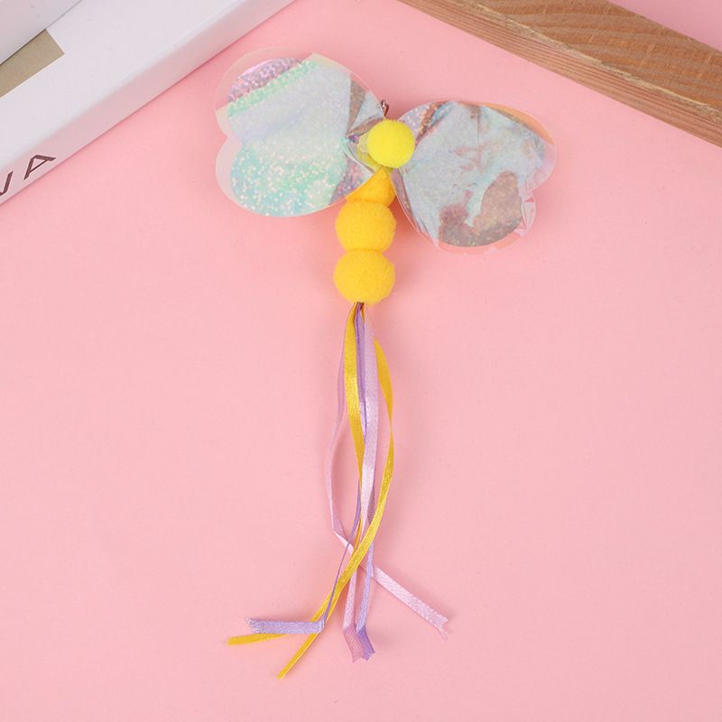 Wand Butterfly Dragonfly Ladybug Bee Replacement Heads Toy Cat Teaser Bell Tassel Bagged_voghion.com