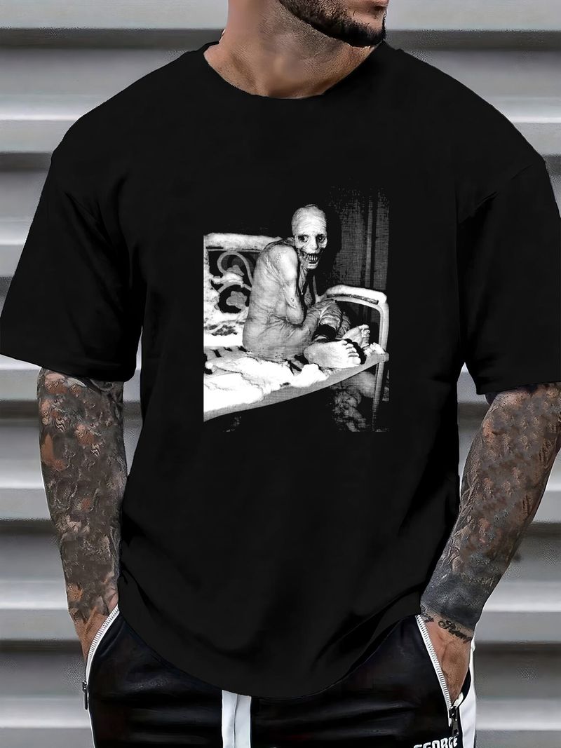 Russisches Schlafexperiment T-Shirt Atmungsaktiv Stylisch Leicht dehnbar Modisch Unisex Sommer Streetwear Weich Lässig Grafik Vielseitig Bequem_voghion.com