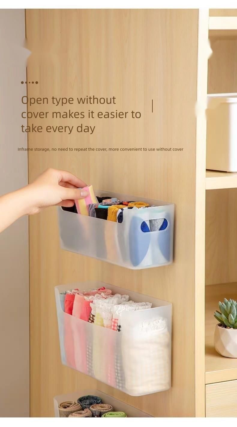 No-Drill Wall Organizer 2-Pack - Underwear/Sock Storage, Multi-Functional, EU Home Space Saving_voghion.com