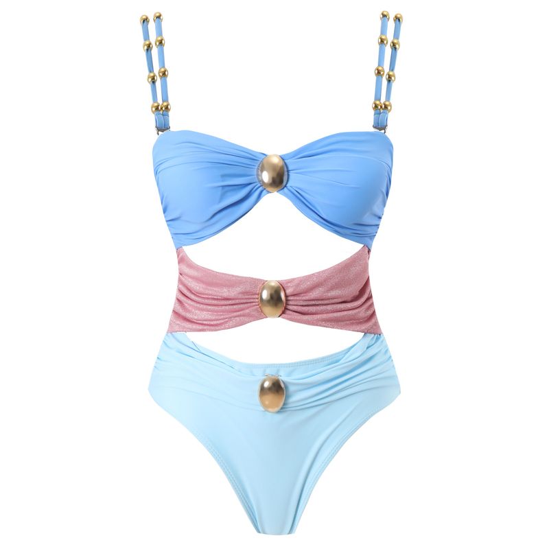 Damenbekleidung Zweiteiliger Bikini-Badeanzug Damen Eng anliegender Chiffonrock-Badeanzug-Set_voghion.com