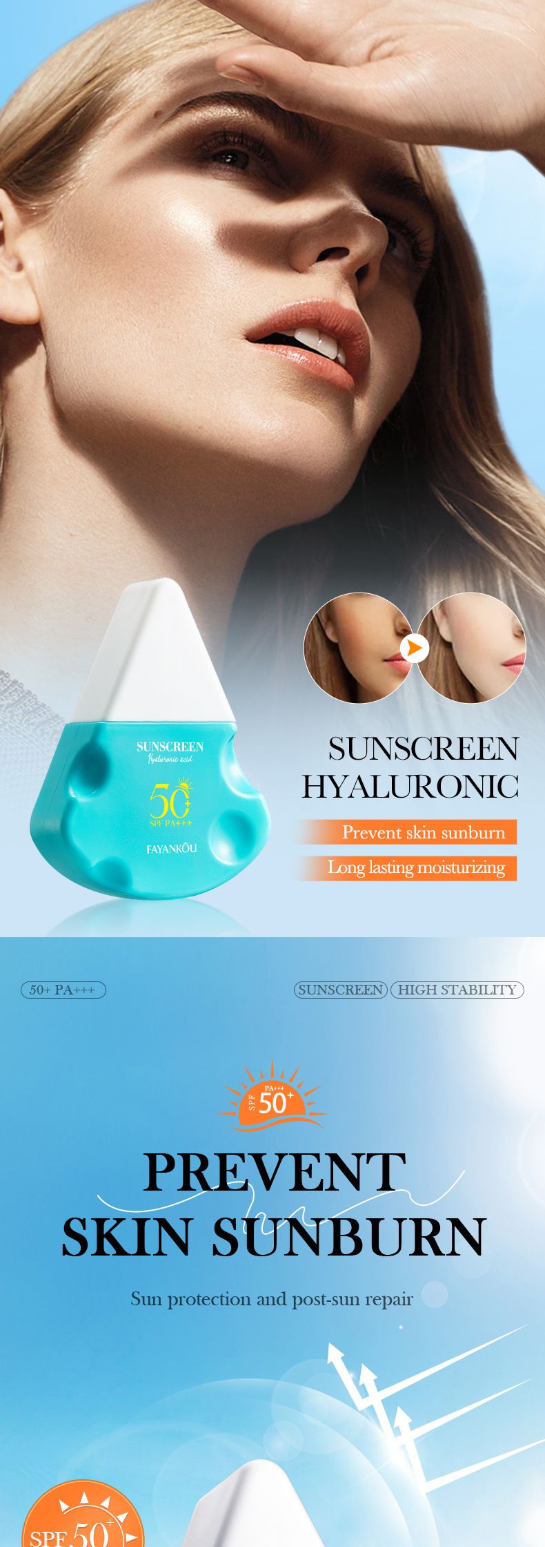 Zonnebrandcrème FAYANKOU Hyaluronzuur Heldere Hydraterende Zonnebrandcrème Isolator 30ml_voghion.com