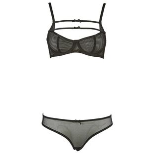 KOOSSOASIS Set di intimo e mutandine a tubo nero sexy, con arricciature, per seno piccolo, in tulle, ragazza sexy_voghion.com