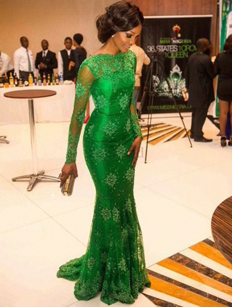 2025 Estate Per Le Donne Nuova Moda Sexy Verde Pizzo Abiti Da Sera O Collo Slim Sirena Cocktail Party Abito Vestaglia Elegante Vestido_voghion.com