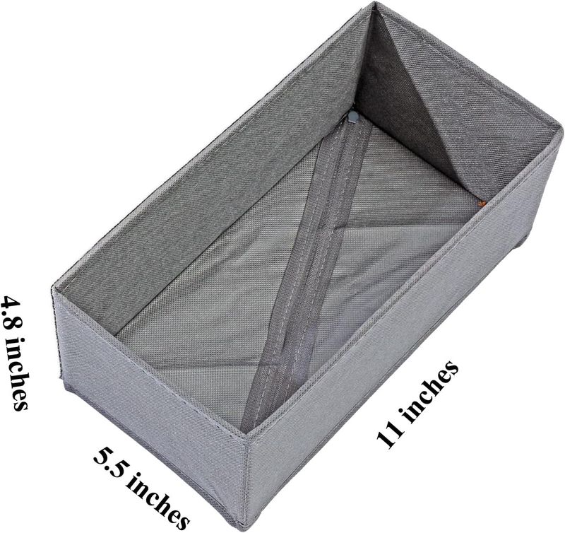 Set di 3 organizer per calzini Bructhun, grigio, per cassetti, divisori per biancheria intima, scatole portaoggetti per armadio e cassettiera, per mutandine_voghion.com