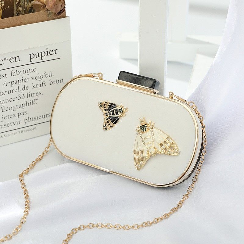 2024 Summer New Style Personalized Insect Butterfly Clutch Evening Versatile Single Shoulder Crossbody Chain Bag_voghion.com
