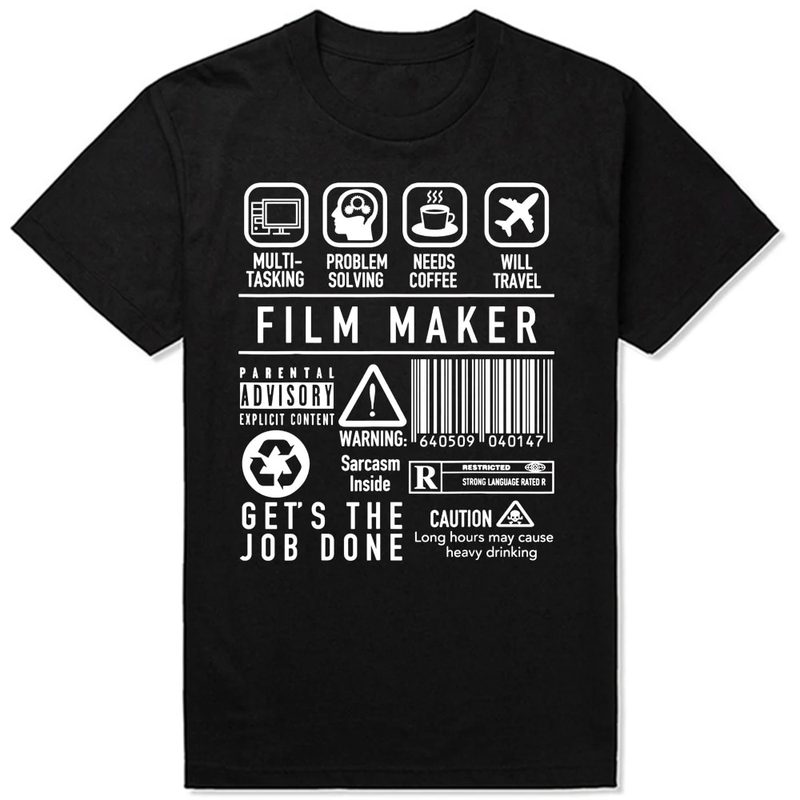 Funny Film Maker T Shirts Graphic Cotton Streetwear Short Sleeve Birthday Gifts Movie Director Filming Filmmaker T-shirt_voghion.com