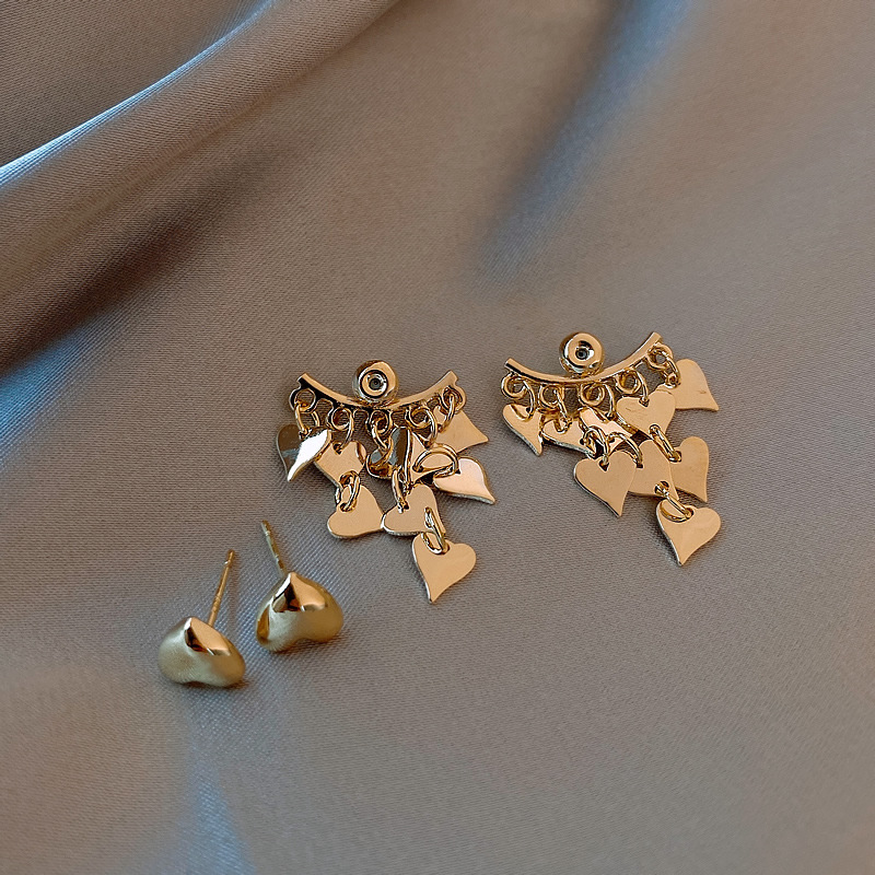 Sier VENUS Sterling moda Multi uso Metal corazón borla gota pendientes joyería Halloween fiesta Accesso_voghion.com