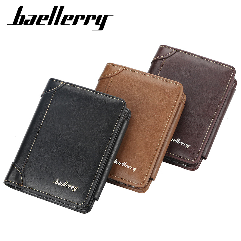 New men's short wallet with multiple card slots, 3 folds, a stylish thin card bag, large capacity, practical and convenient high-end zero wallet_voghion.com