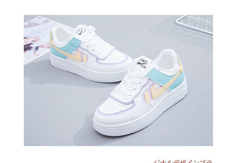 Scarpe da donna con punta rotonda primaverile, scarpe da ginnastica basse con tacco piatto, nuove scarpe casual alla moda, scarpe bianche alla moda, scarpe da donna_voghion.com
