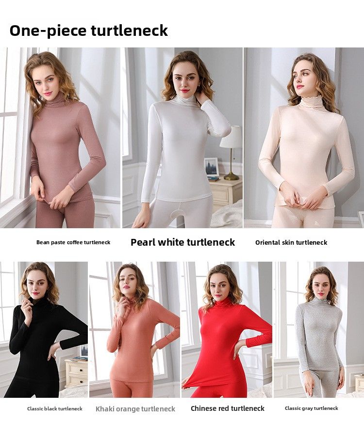 Completo termico da donna in modal, intimo modellante ultrasottile con scollo rotondo per matrimonio nell'anno di nascita, maglietta con base rossa_voghion.com