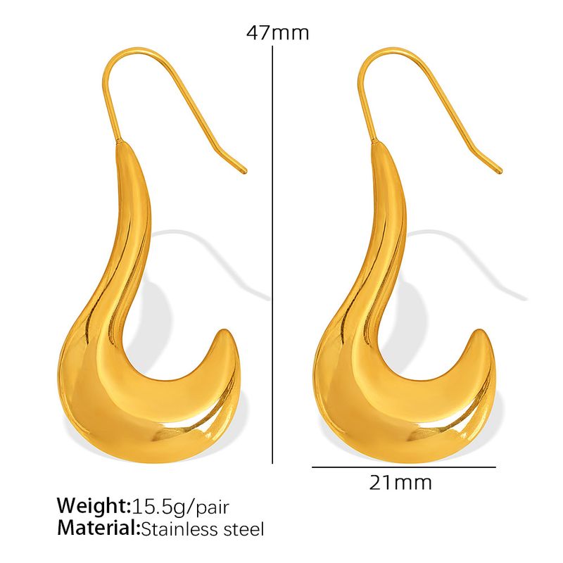 Orecchini francesi dal design unico, ganci per le orecchie con perle, a forma di goccia d'acqua, gioielli lunghi per le donne_voghion.com