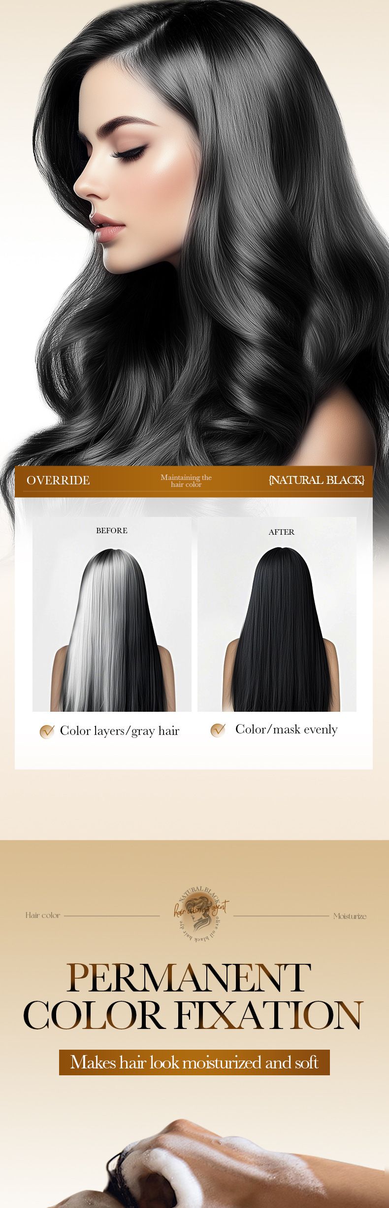 Salone di bellezza SADOER con estratto vegetale di olio di argan, salone di bellezza per capelli, decolorazione naturale nera gratuita per uomini e donne_voghion.com