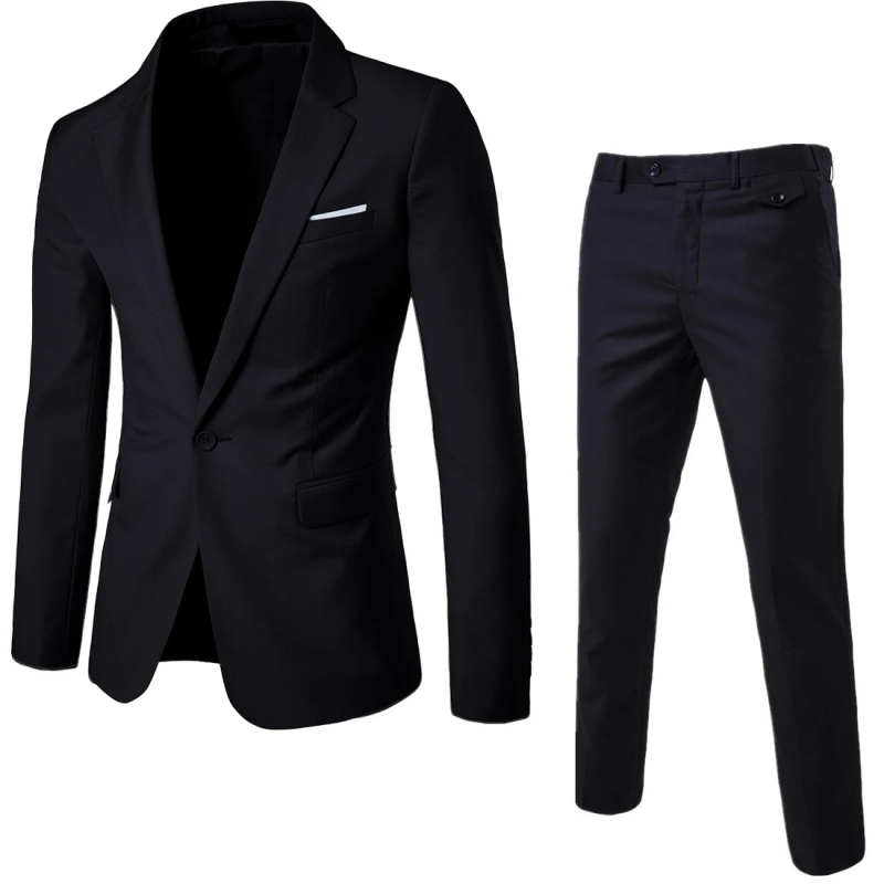 Mercúrio masculino blazers 3 peças define eleant 2 ternos weddin jaquetas de negócios colete calças casacos azuis 2024 formal coreano livre_voghion.com