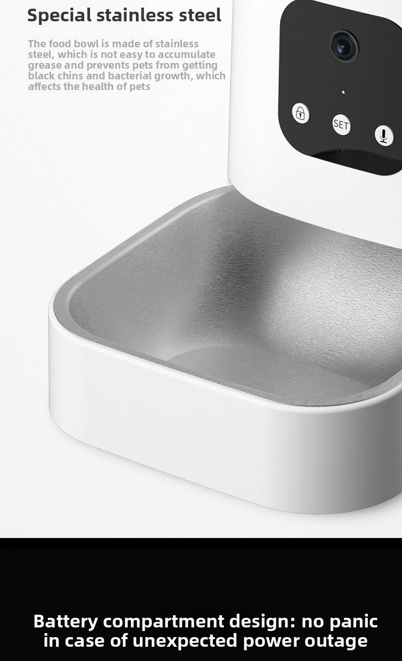 6L Large Capacity Automatic Pet Feeder With Timer, Button, And WiFi - Suitable For Cats And Dogs_voghion.com