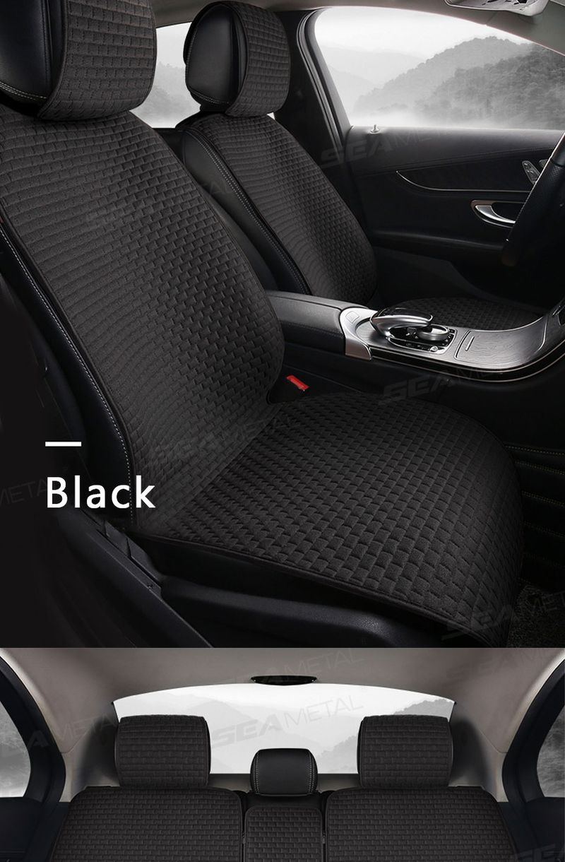 SEAMETAL Breathable Car Cover 100% Linen Cooling Cushion Wear-Resistant Sweat-Absorbing Seat Protector For Suv Sedan_voghion.com
