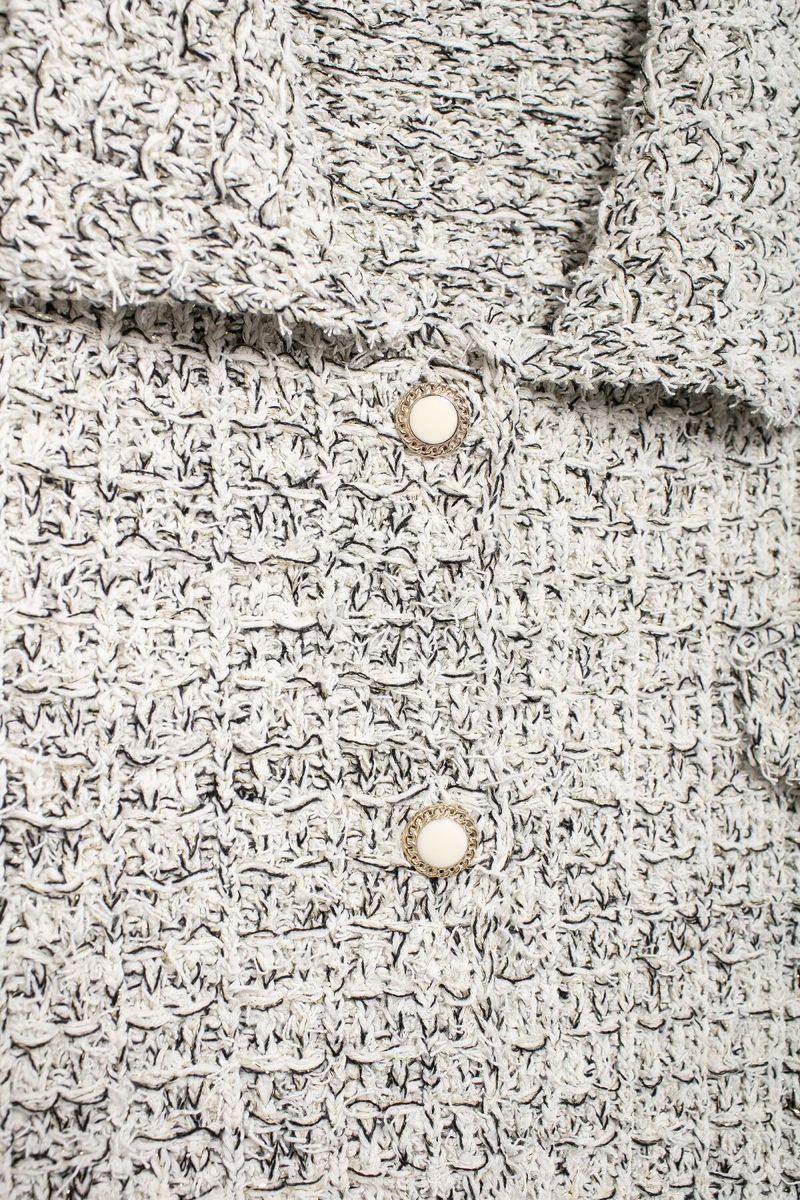 Damenbekleidung 2024 Herbst neue Mode Metallfarblinientextur Strickweste_voghion.com