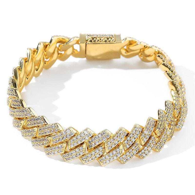 2023 Neit Selg Hip Hop Inlay Mat Waasser Handdekoratioun Männer Bar Kubanesch Kette 14mm Dia Personaliséiert Bracelet_voghion.com