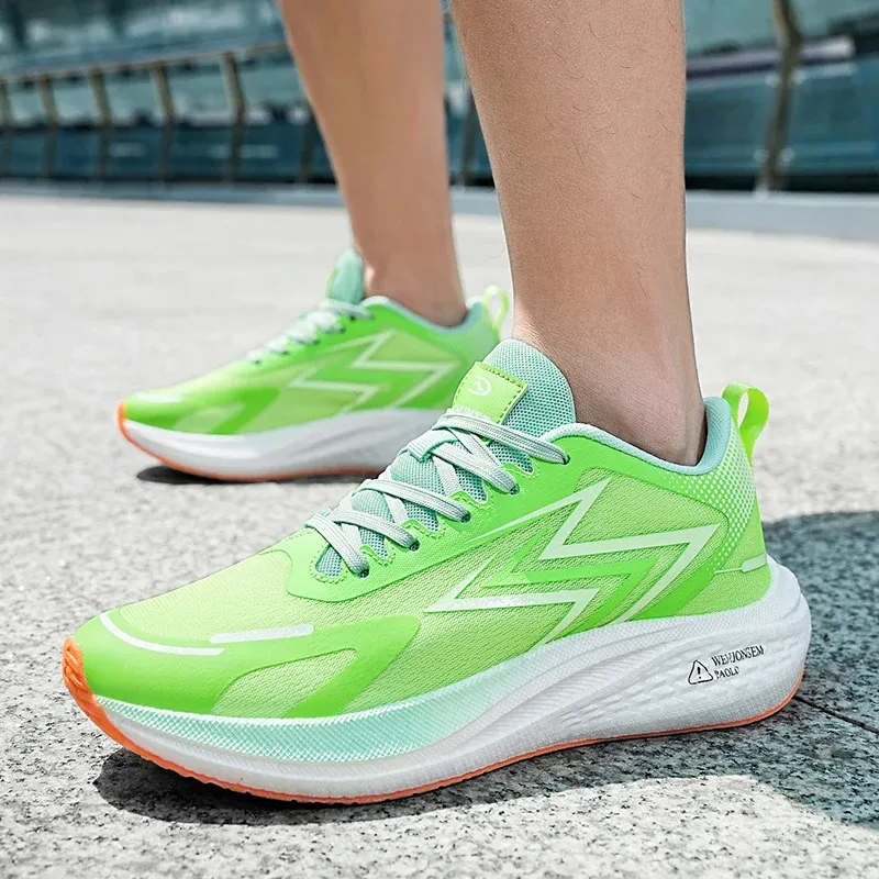 Professionelle Marathon-Laufschuhe, Rennlaufschuhe mit durchgehender Carbonplatte, stoßdämpfende Trainingssportschuhe für Jugendliche_voghion.com