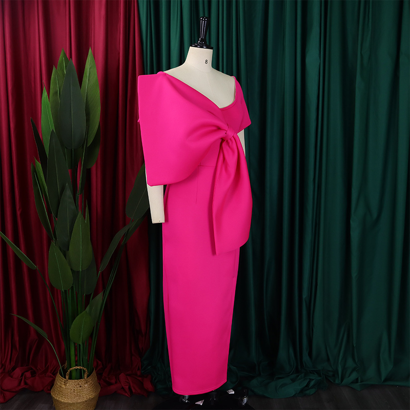 D395 Abito da donna sexy con fiocco grande e diviso in due parti_voghion.com