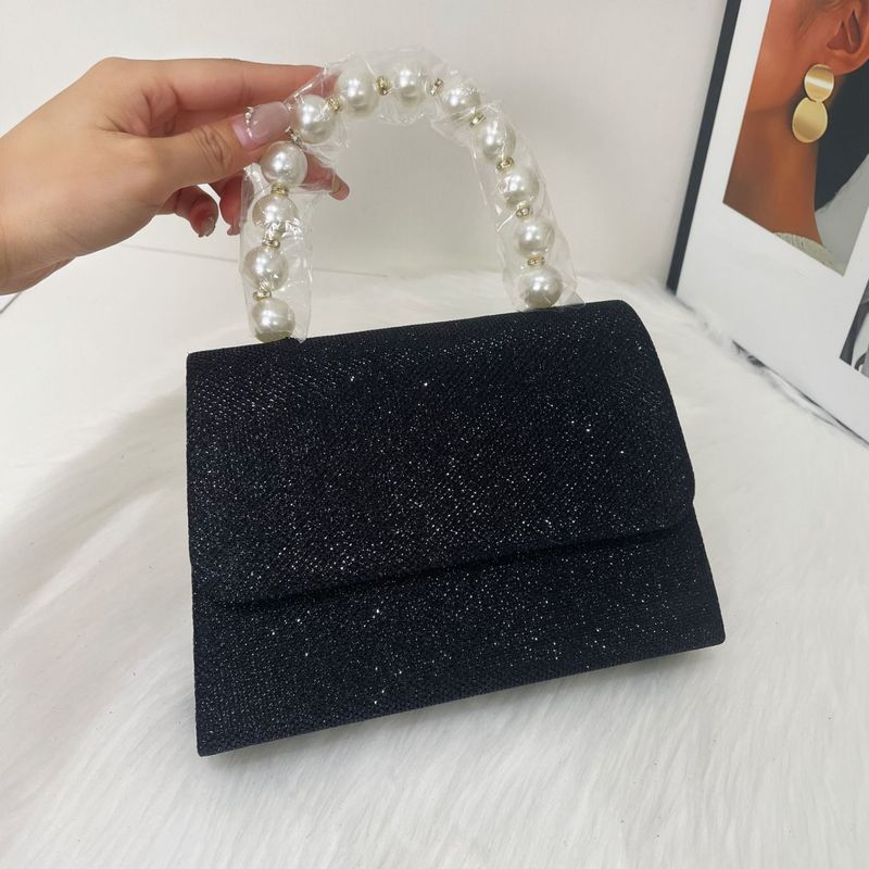 Borsa a mano con perline di nuovo stile da donna, adatta per banchetti e abiti da sera, piccola borsa quadrata_voghion.com