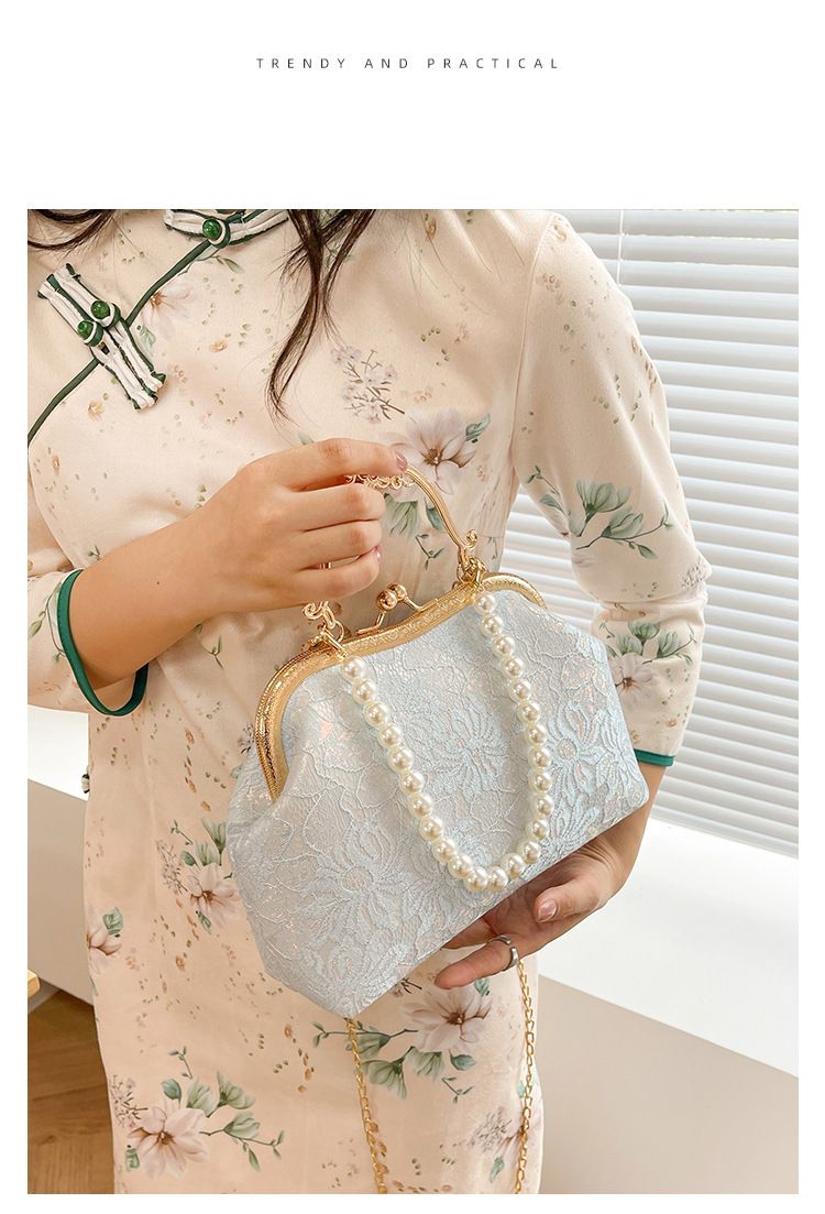Große Kapazität Spitze Clip Damen Schulter Cheongsam High-End-Geschenk antike Tasche Perle Handtasche_voghion.com