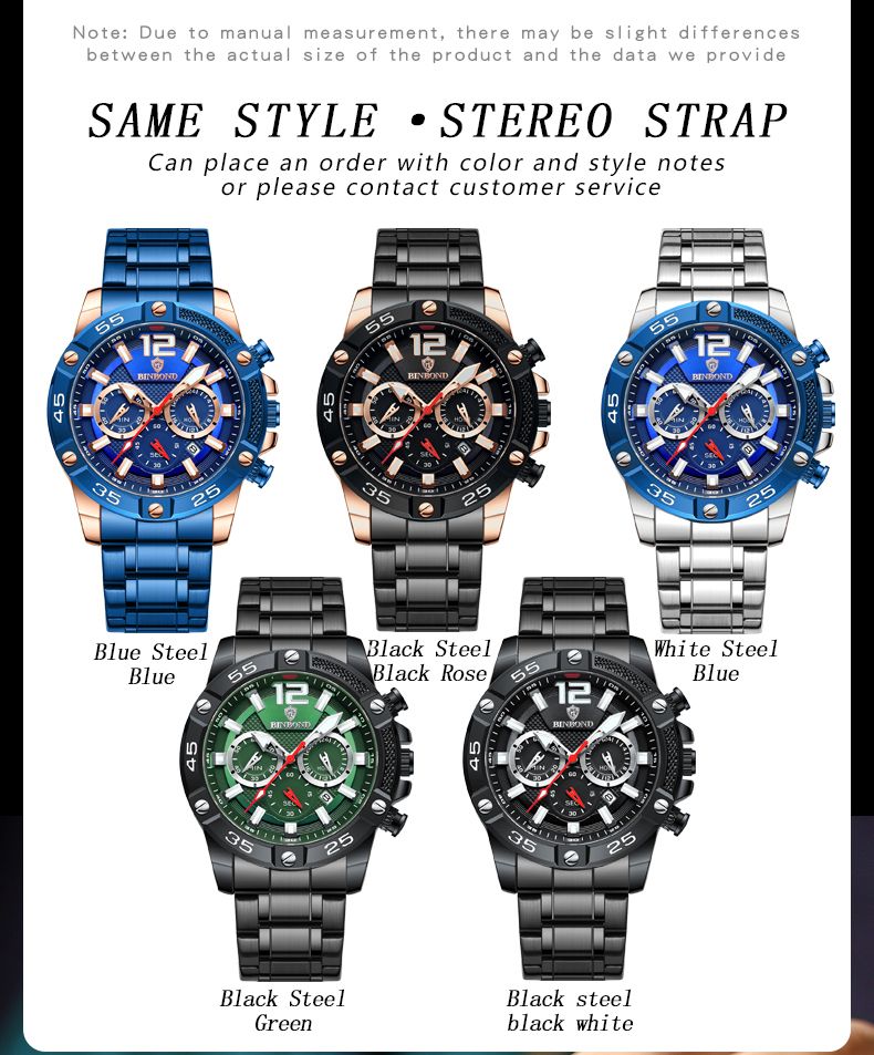 Business Männer Quarz Uhren Sport Wasserdichte Armbanduhren Edelstahl Band Chronograph Datum Uhr Relogio Masculino_voghion.com