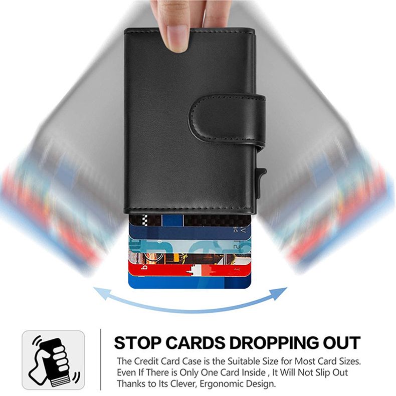 Rfid Genuine Leather Men Wallets Fashion Card Holder Trifold Money Bags Smart Slim Thin Coin Pocket Wallet Purse_voghion.com