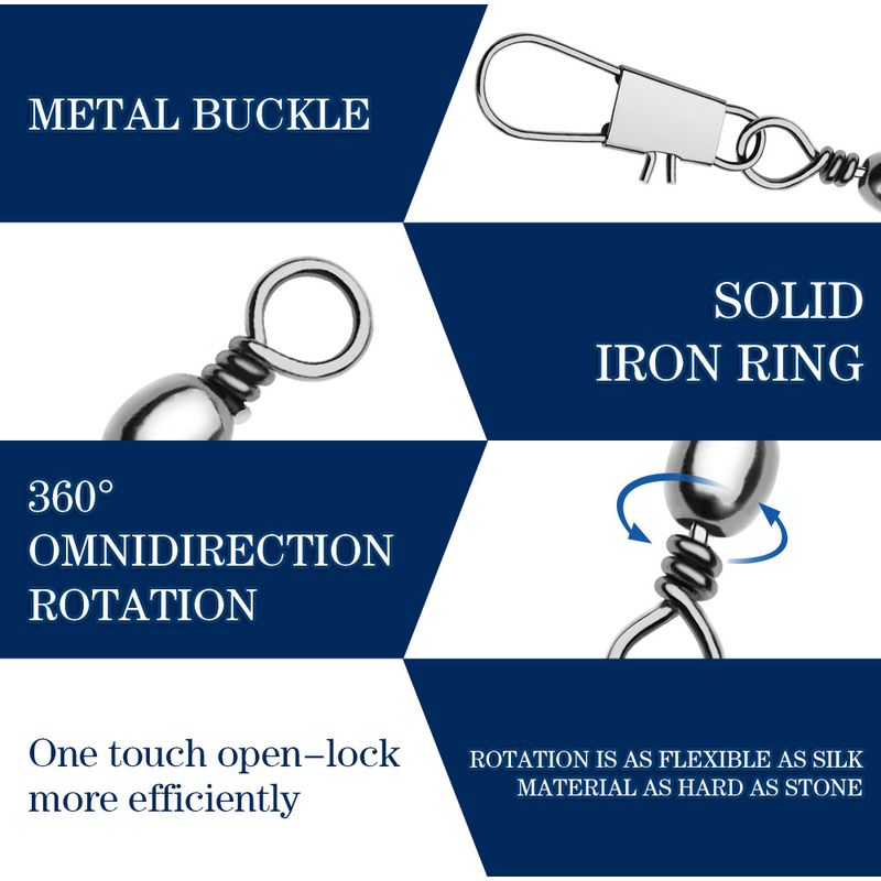 Cylinder-Shaped Eight-Character Ring Quick Swivel Sea Rod B-Type Pin Lure Connector Fishing Gear Accessories_voghion.com