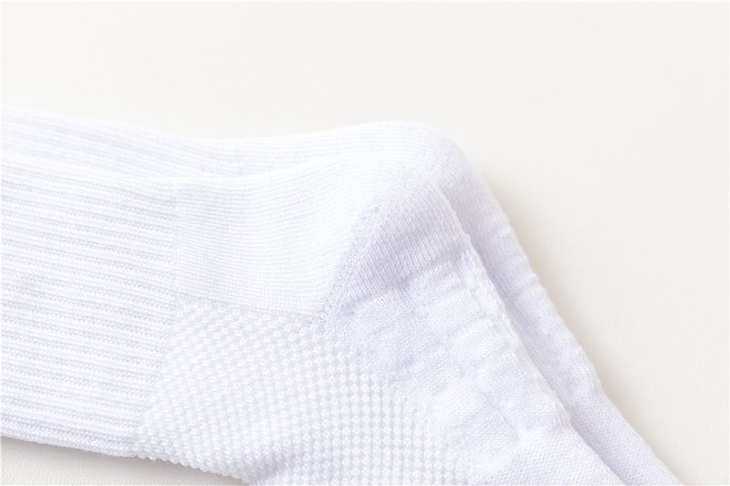 Socks Men's Boat Socks Summer Mid-tube Socks Thin Short Socks Solid Color Cotton Stockings White Sports Socks Half Towel Bottom Length_voghion.com