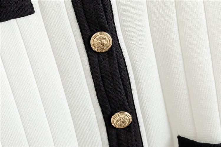 Roupas femininas terno saia temperamento senhora saia malha cardigan vestido de duas peças_voghion.com