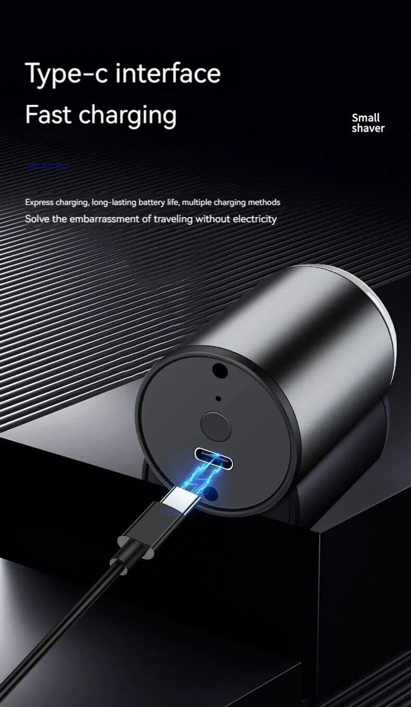 Mini Electric Shaver Men's Portable Washable Moustache Cutter No Skin Damage USB Rechargeable Razor_voghion.com