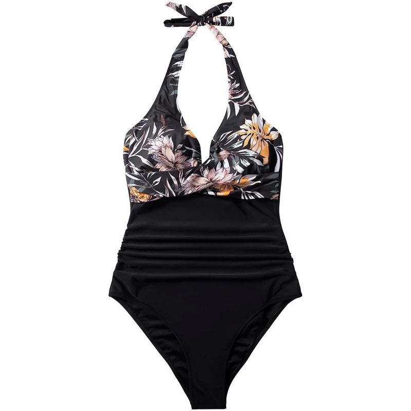 Maillot de bain une pièce moulant à imprimé multicolore pour femme, bikini haut de gamme, maillot de bain pour femme_voghion.com