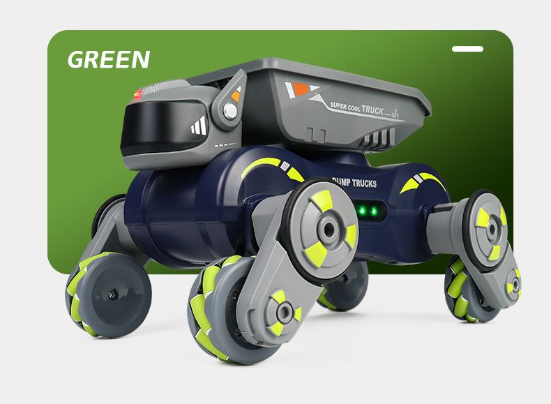 2.4G RC Stunt Robot Hond - Elektronisch Huisdier Speelgoed met Armzwaai, Spray, Geluids- en Lichteffecten voor Jongens (Afstandsbediening Slimme Robot Auto)_voghion.com
