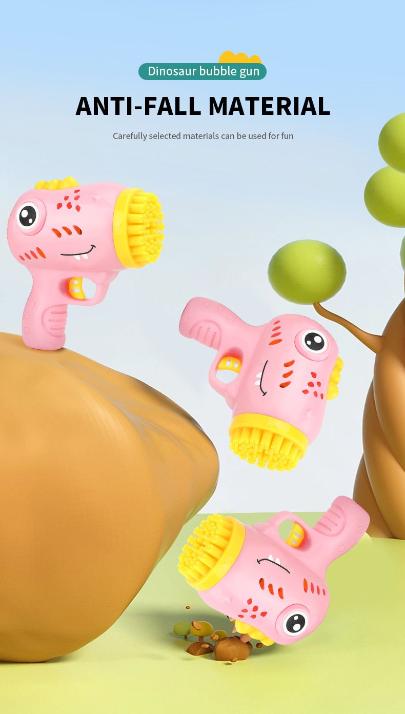 Nueva máquina de burbujas de dinosaurio de 36 agujeros, juguetes para niños, pistola de burbujas eléctrica de mano, máquina de soplado de burbujas de celebridades de Internet_voghion.com