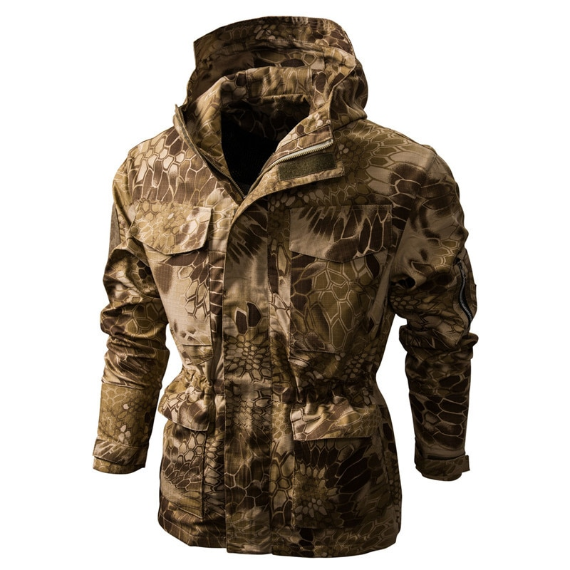 Chaqueta táctica clásica para hombre, traje de Montañismo deportivo con capucha de camuflaje informal a la moda, abrigo a prueba de viento para invierno_voghion.com