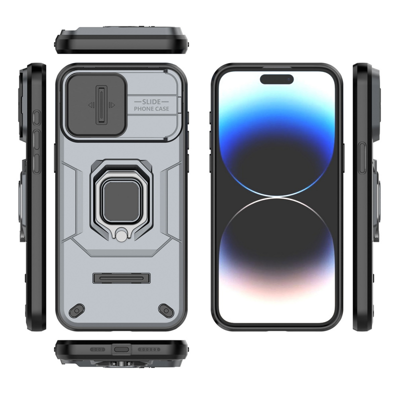 Skydekamera Lens beskyttelsescover til iPhone 15 Pro Max 14 Plus 14 Pro 13 Pro Max Metal Finger Ring Spænde Bilholder_voghion.com