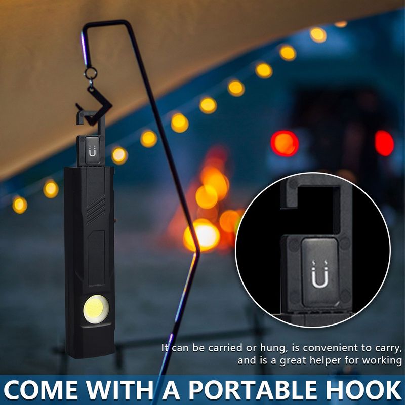 Cross-Border New COB Handheld Work Infrared Indicator Strong Flashlight Magnetic Hook Auto Repair Light_voghion.com