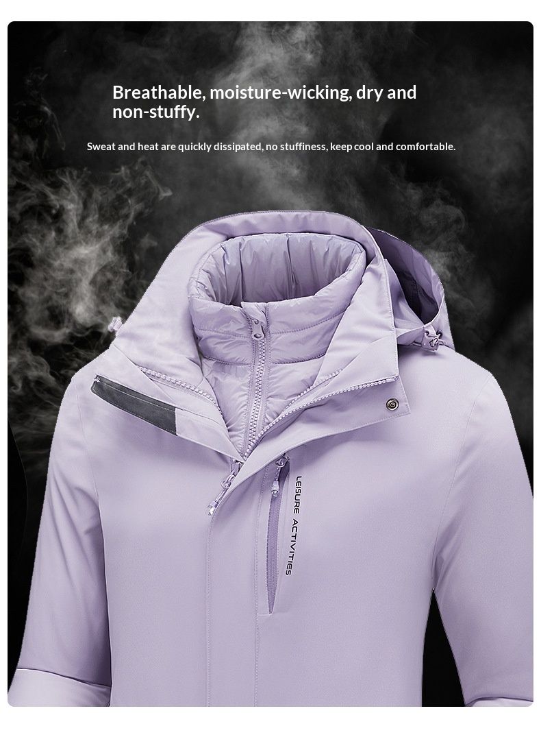 001 Neue 3-in-1-Daunenjacke für Herren, wasserdicht, dick gefüttert, ideal zum Skifahren, Reisen, als Windjacke, lässig, modisch und für Outdoor-Aktivitäten_voghion.com