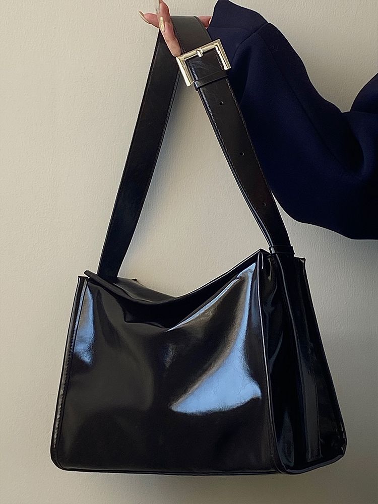 Tracolla larga in cera d'olio, tracolla singola per spostamenti semplici, nuova grande capacità, struttura versatile, borsa tote in morbida pelle,_voghion.com