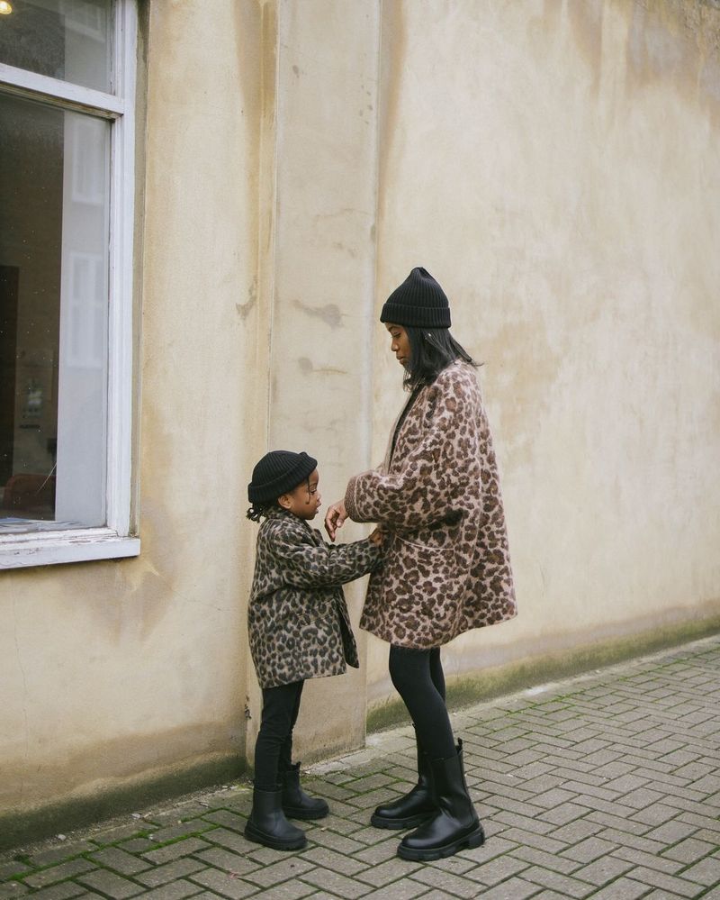 Cardigan décontracté à imprimé léopard pour femme - Pull en tricot doux en mélange de mohair, coupe ample, col en V, manches longues, ouvert sur le devant_voghion.com