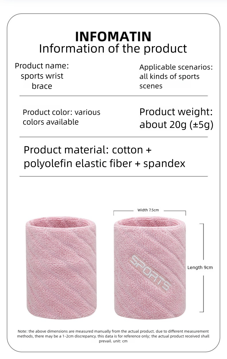 Fascia protettiva per le mani traspirante antisudore per uomo e donna, per sport da badminton transfrontalieri, colore: dopamina sottile_voghion.com