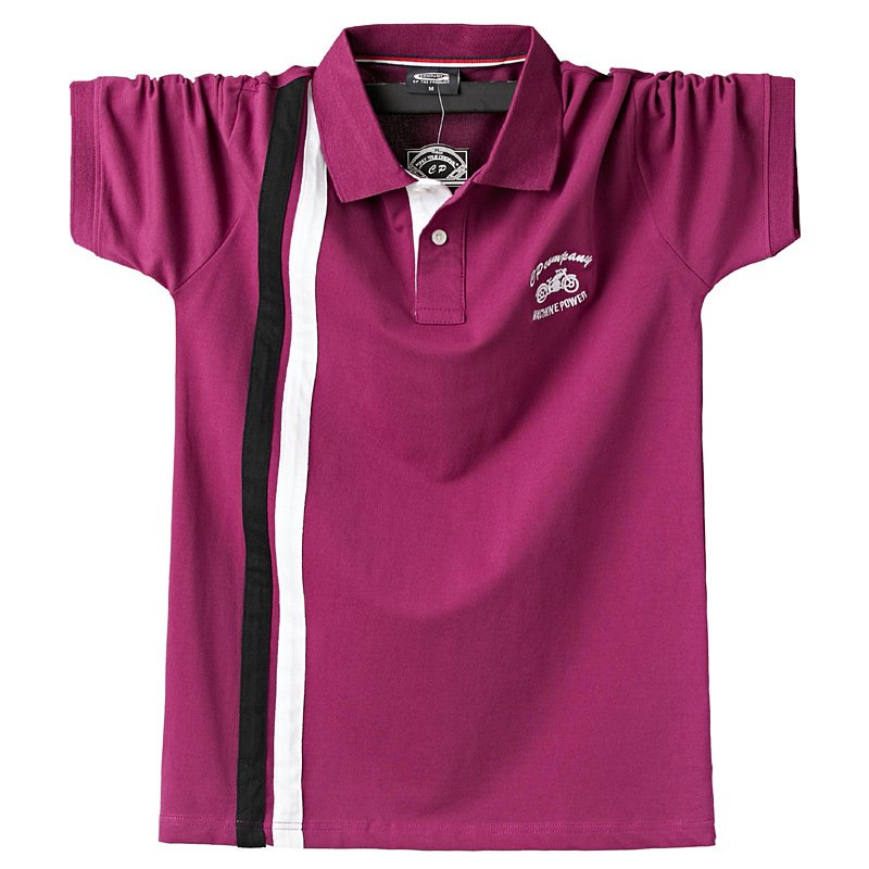 T-shirt oversize di Paul, risvolto a maniche corte da uomo, t-shirt dalla vestibilità ampia, polo da uomo a mezza manica allargata per giovani e grassi 5165_voghion.com